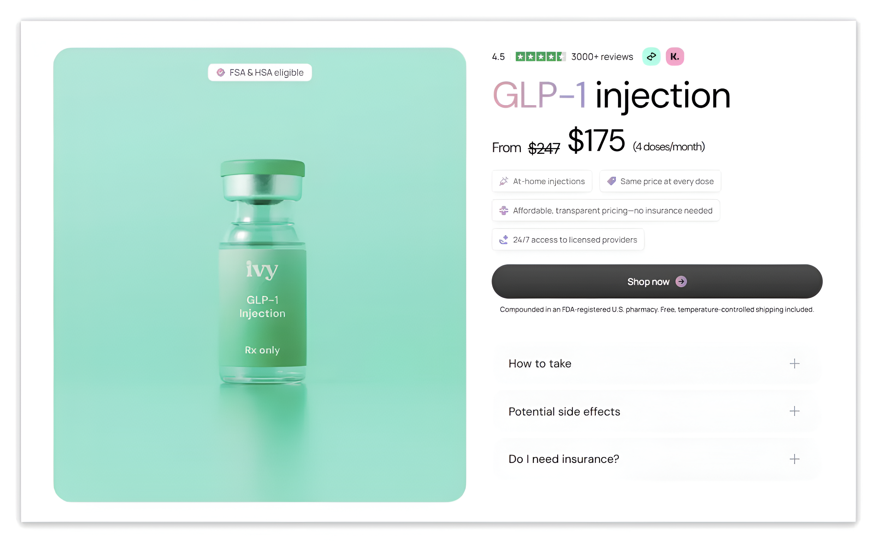 ivy glp 1 product page